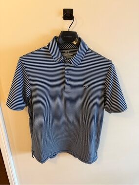 Vineyard Vines Navy and White Striped Polo Shirt